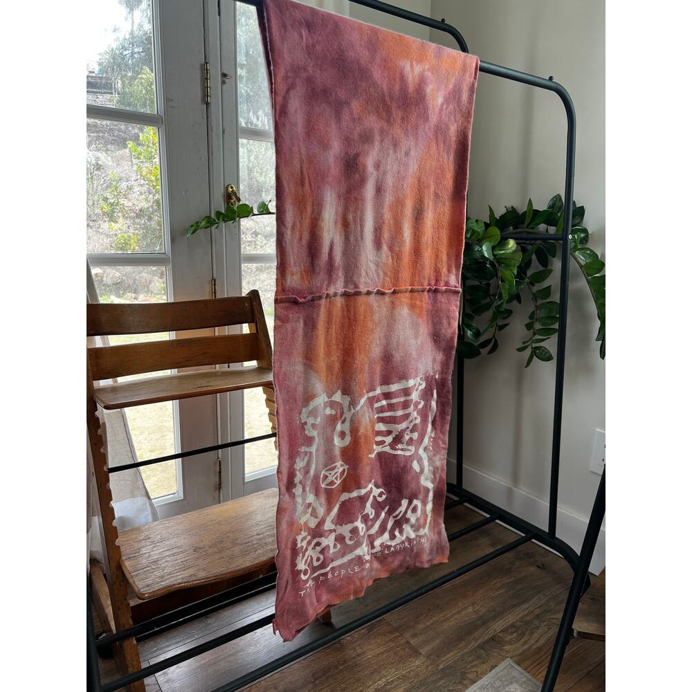 The People of the Labyrinths | Wool/Cashmere/Silk scarf Vintage